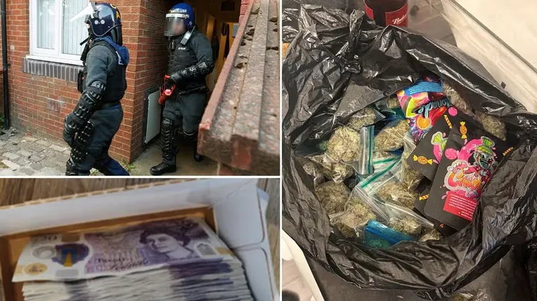 GMP dawn raids on six homes uncover £50k drugs stash in washing machine